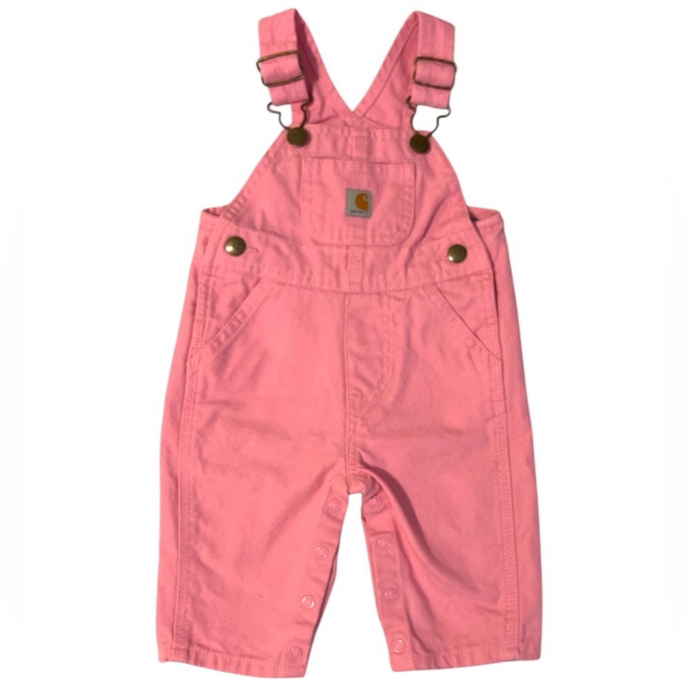 Carhartt Pink Overalls Sturdy Cotton Straight Leg